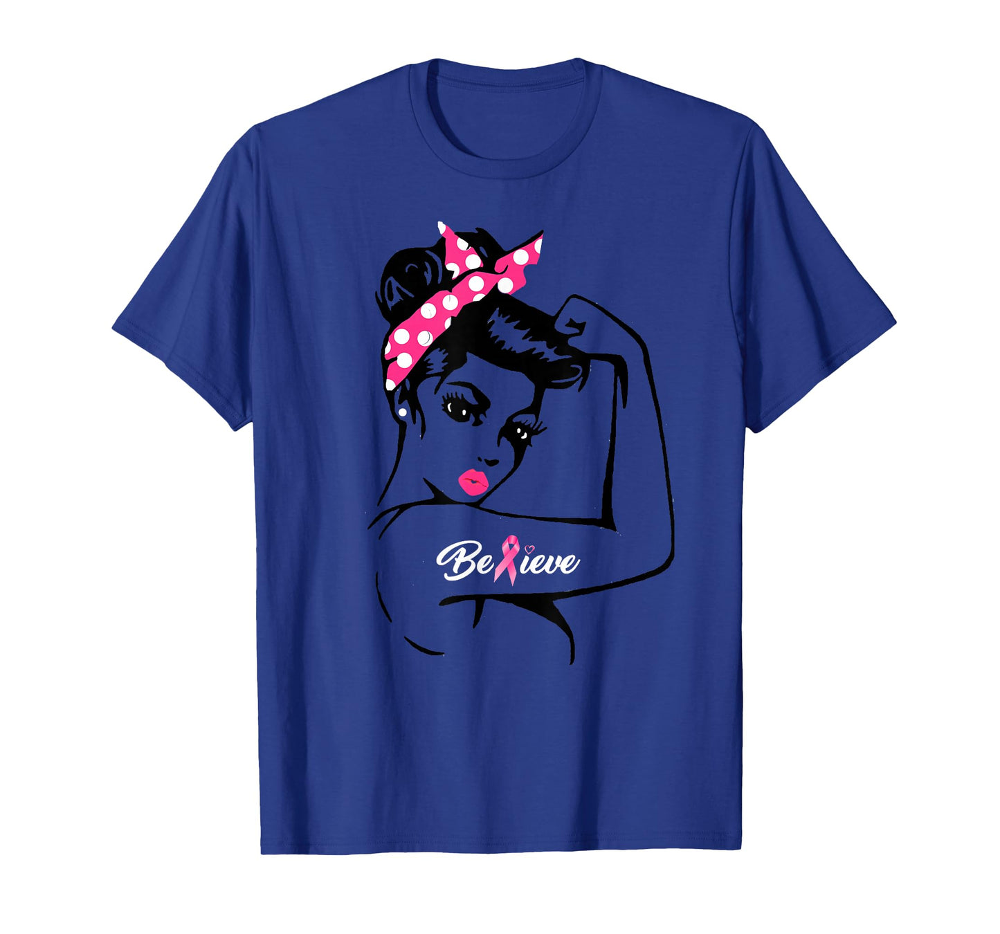 Breast Cancer Warrior Awareness Support Believe T-Shirt
