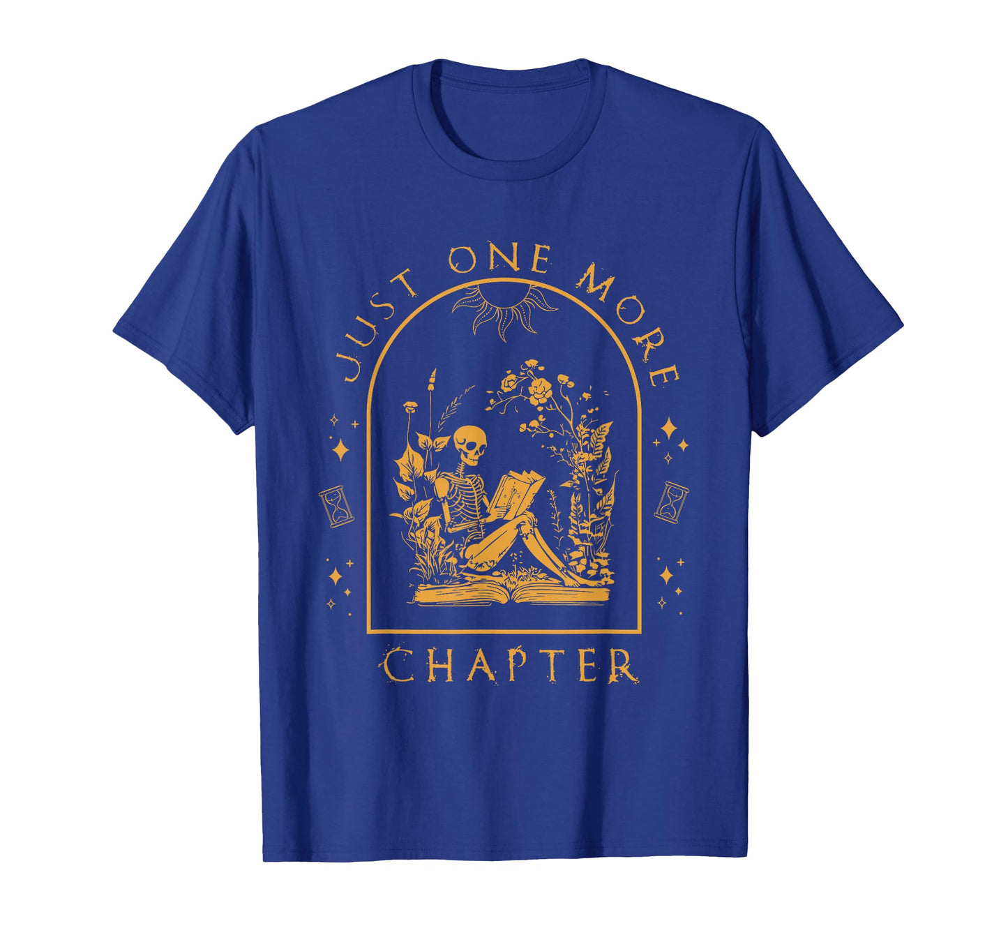 Just One More Chapter Vintage Skeleton Reading Book Reader T-Shirt