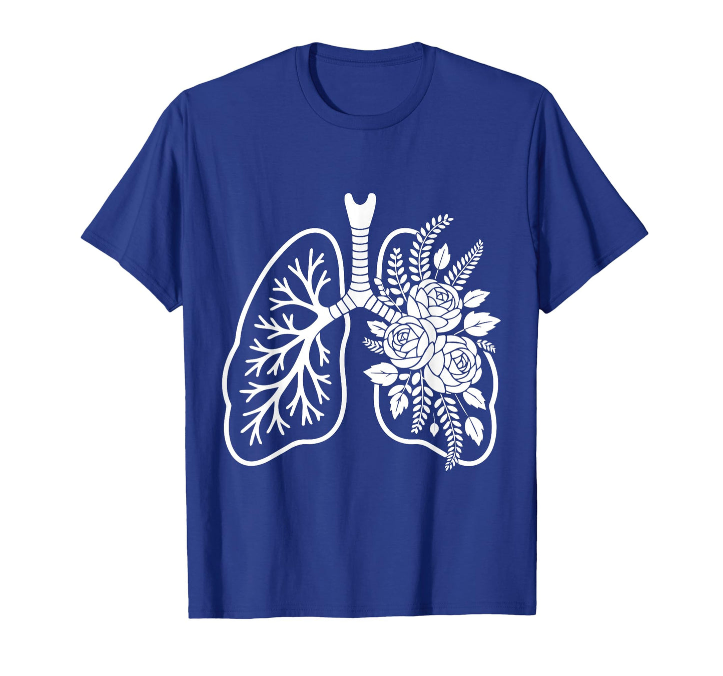Floral Lungs Awareness Support Lung Cancer Ribbon T-Shirt
