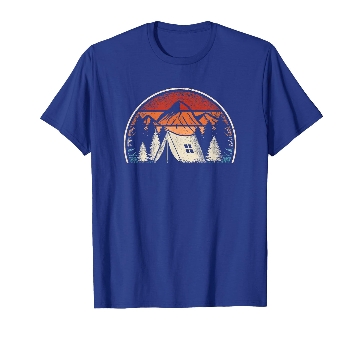 Retro Camping Outdoor Mountain Nature Camper Hiking Men Boys T-Shirt