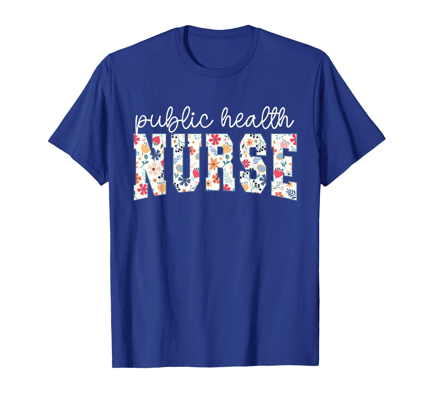 Public Health Nurse Floral Groovy Public Health Nursing T-Shirt