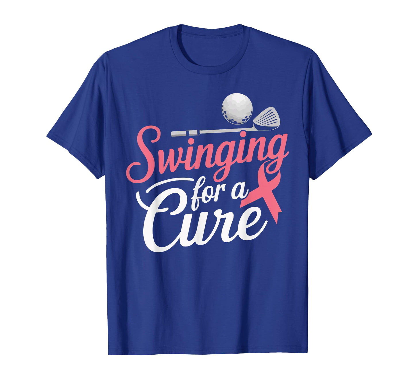Golf Breast Cancer Awareness Month Golfer Pink Ribbon T-Shirt
