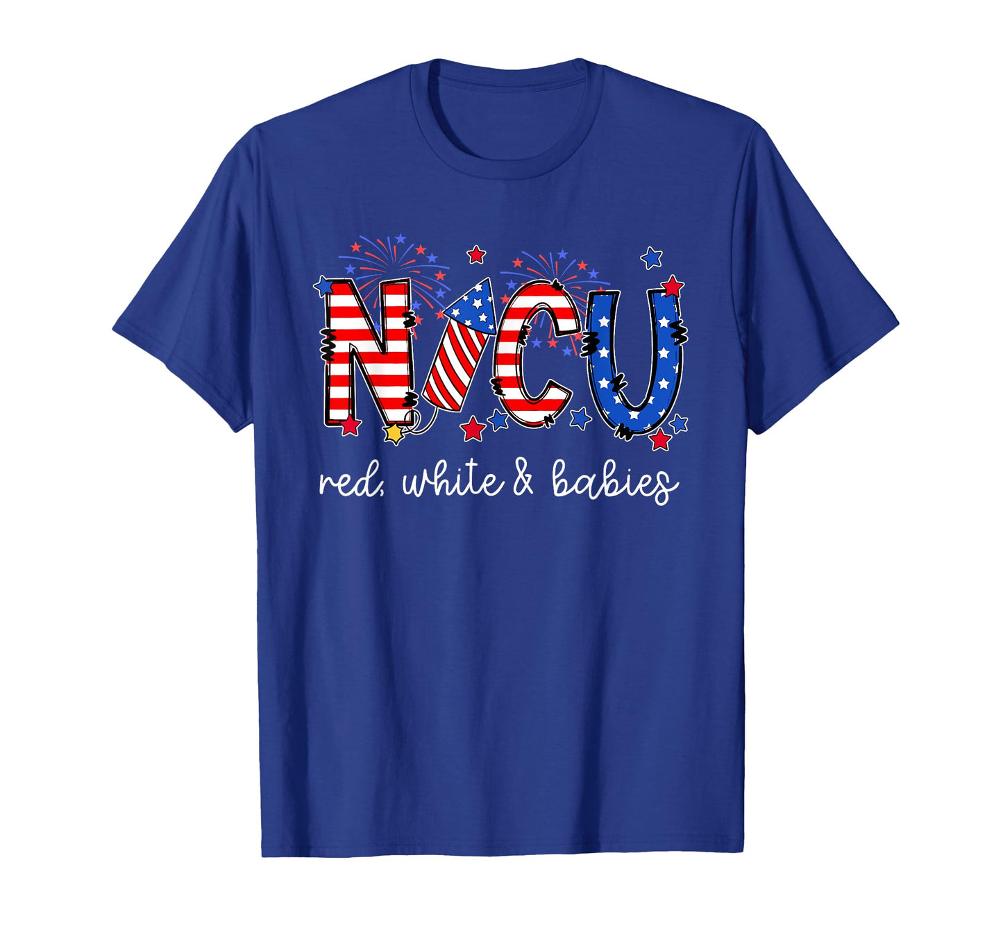 4th Of July NICU Neonatal ICU Nurse 4th Of July American Nur Women Men T-Shirt