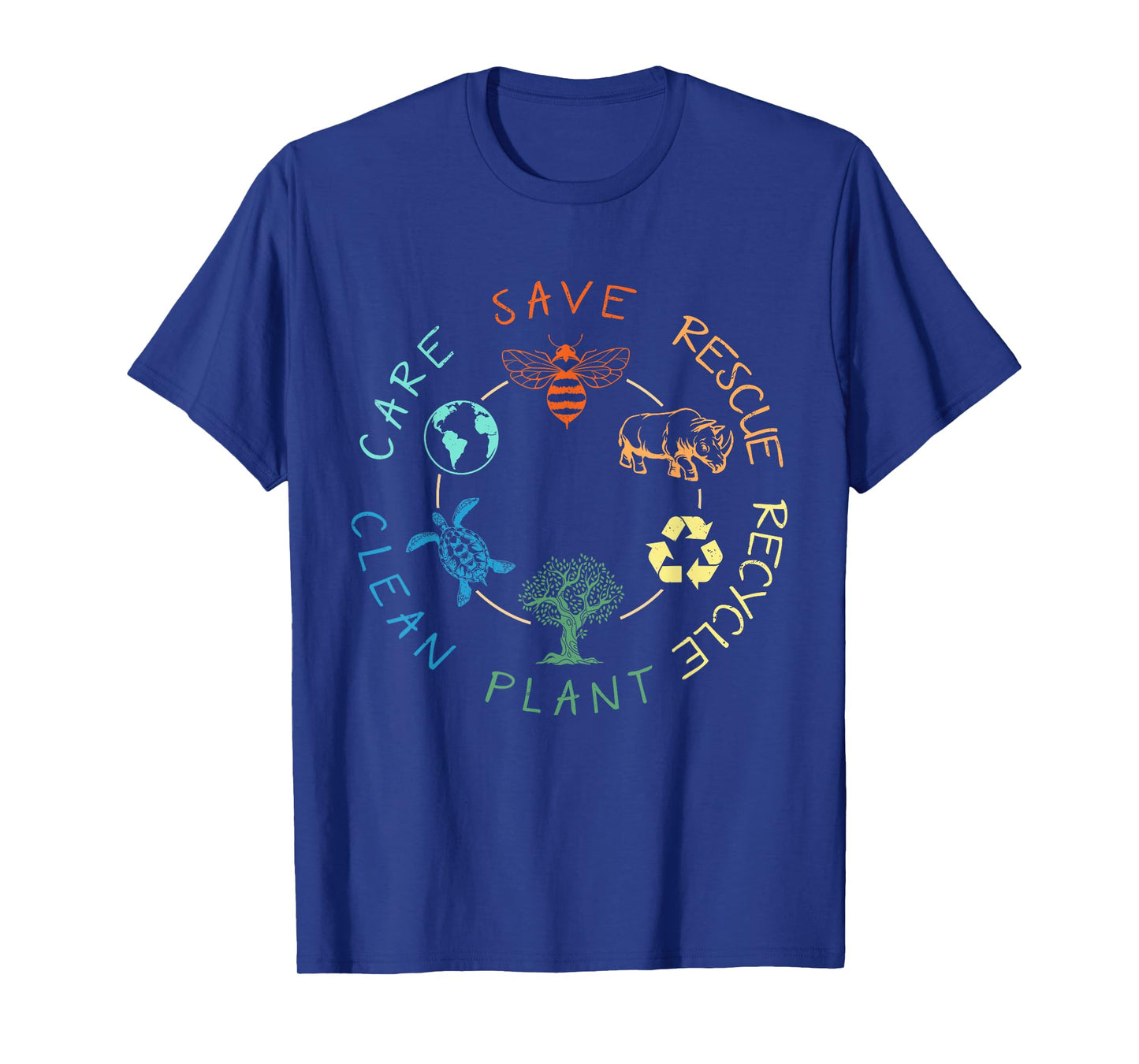 Save Bees Rescue Animals Recycle Plastic Earth Day T-Shirt