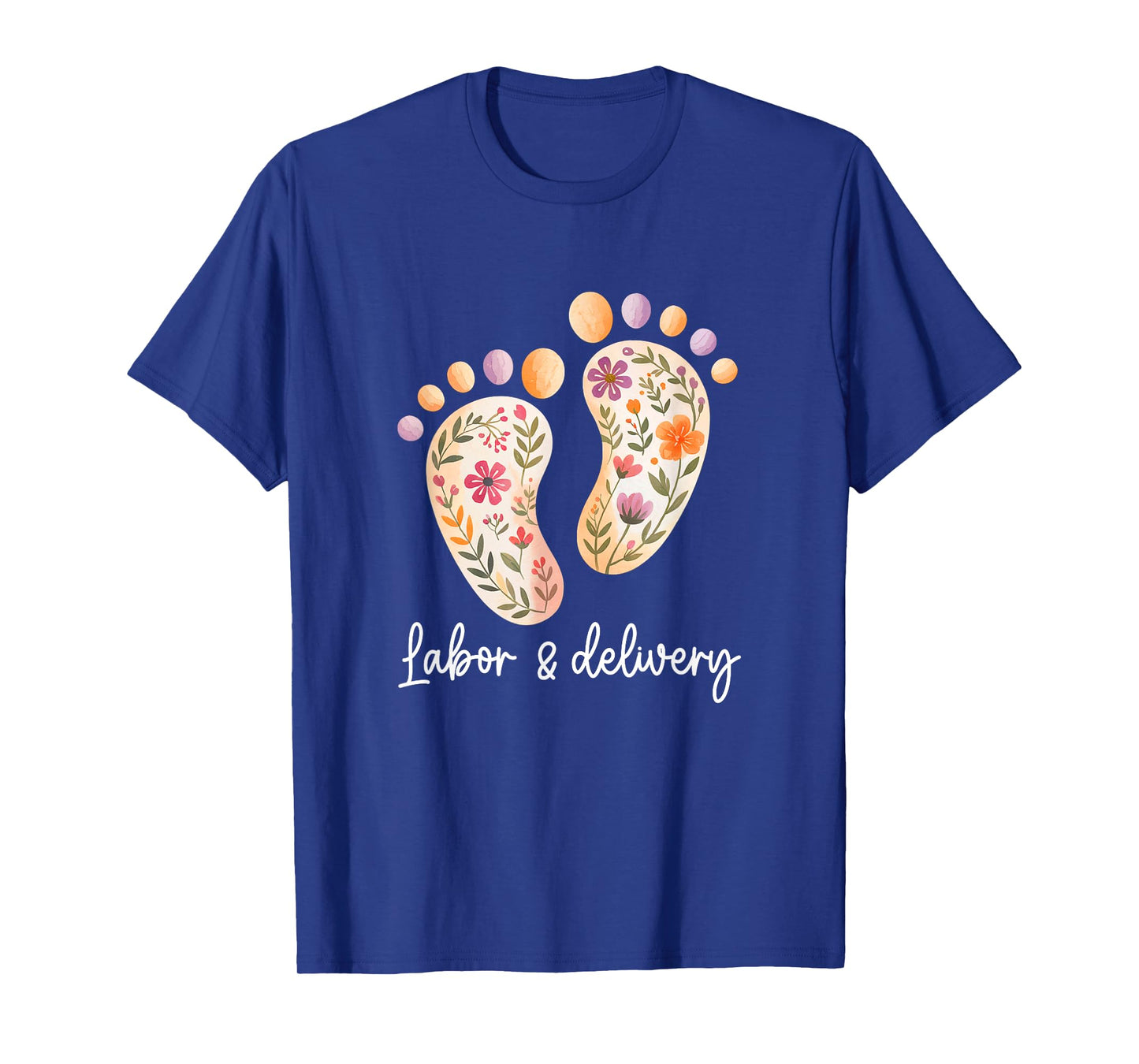 Retro Floral Nursing Labor And Delivery Nurse L&D Nurse T-Shirt