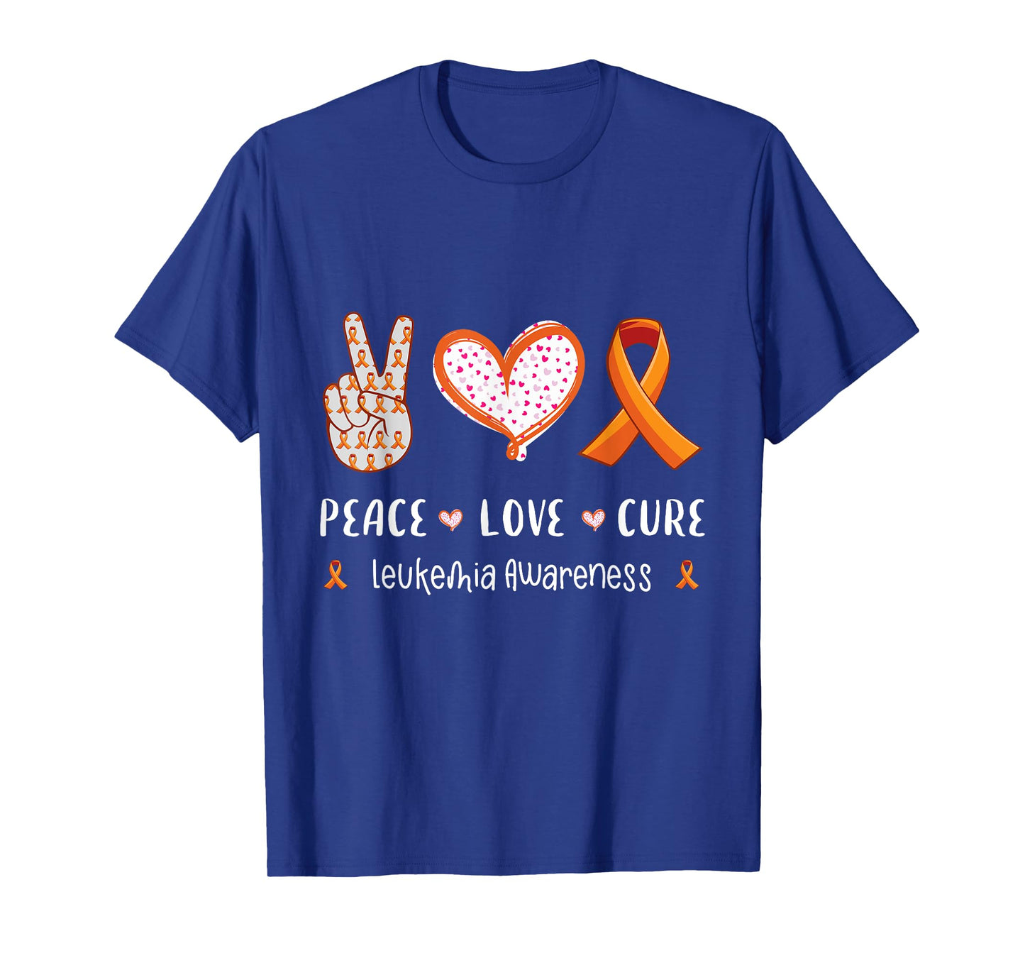 Peace Love cure leukemia awareness men women kids leukemia T-Shirt