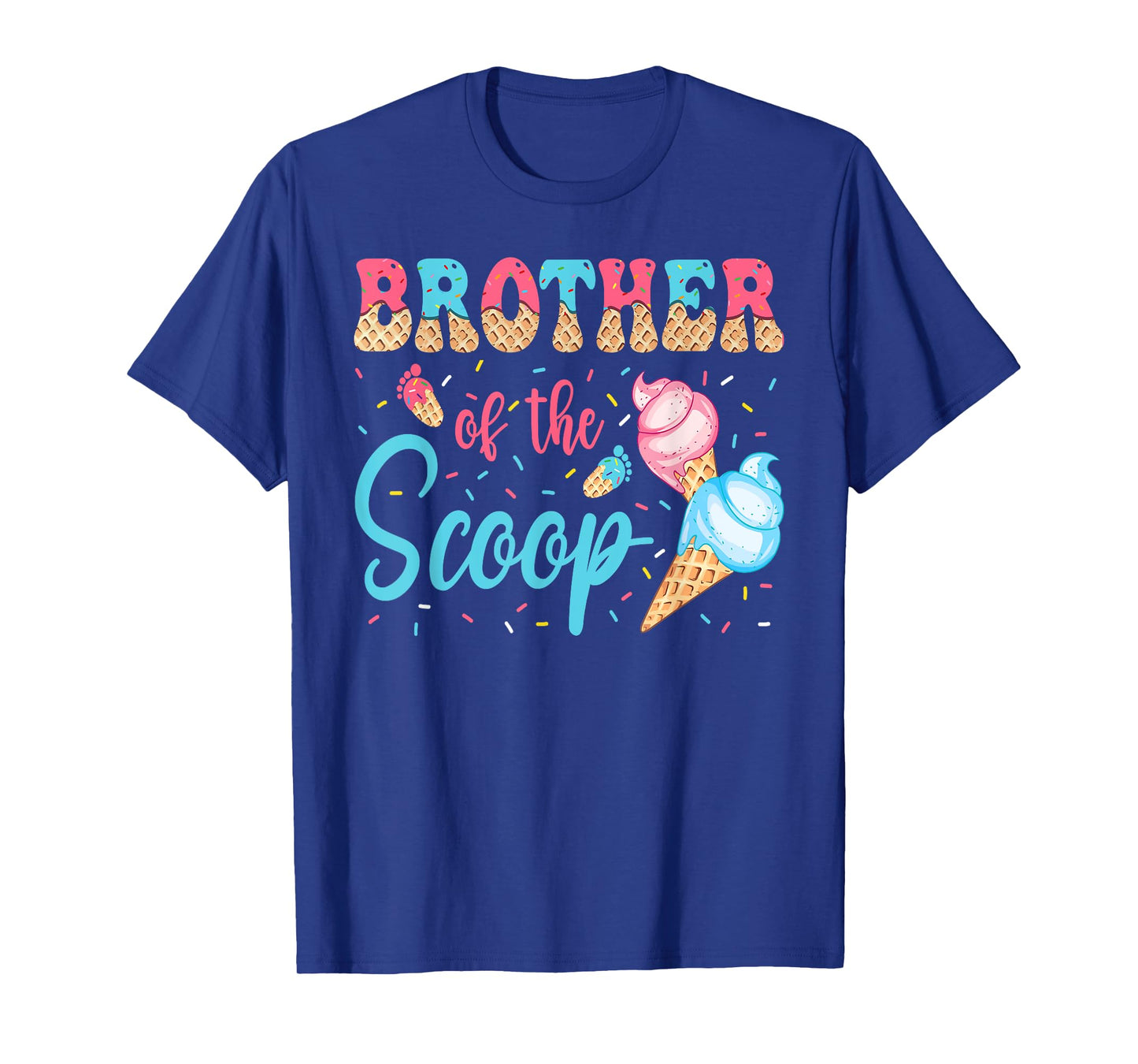 Brother Of The Scoop Ice Cream Gender Reveal Baby Shower T-Shirt