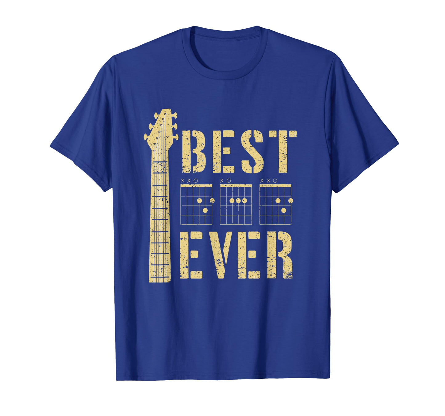 Mens Guitarist Father Best Dad Ever Chord Guitar Players T-Shirt