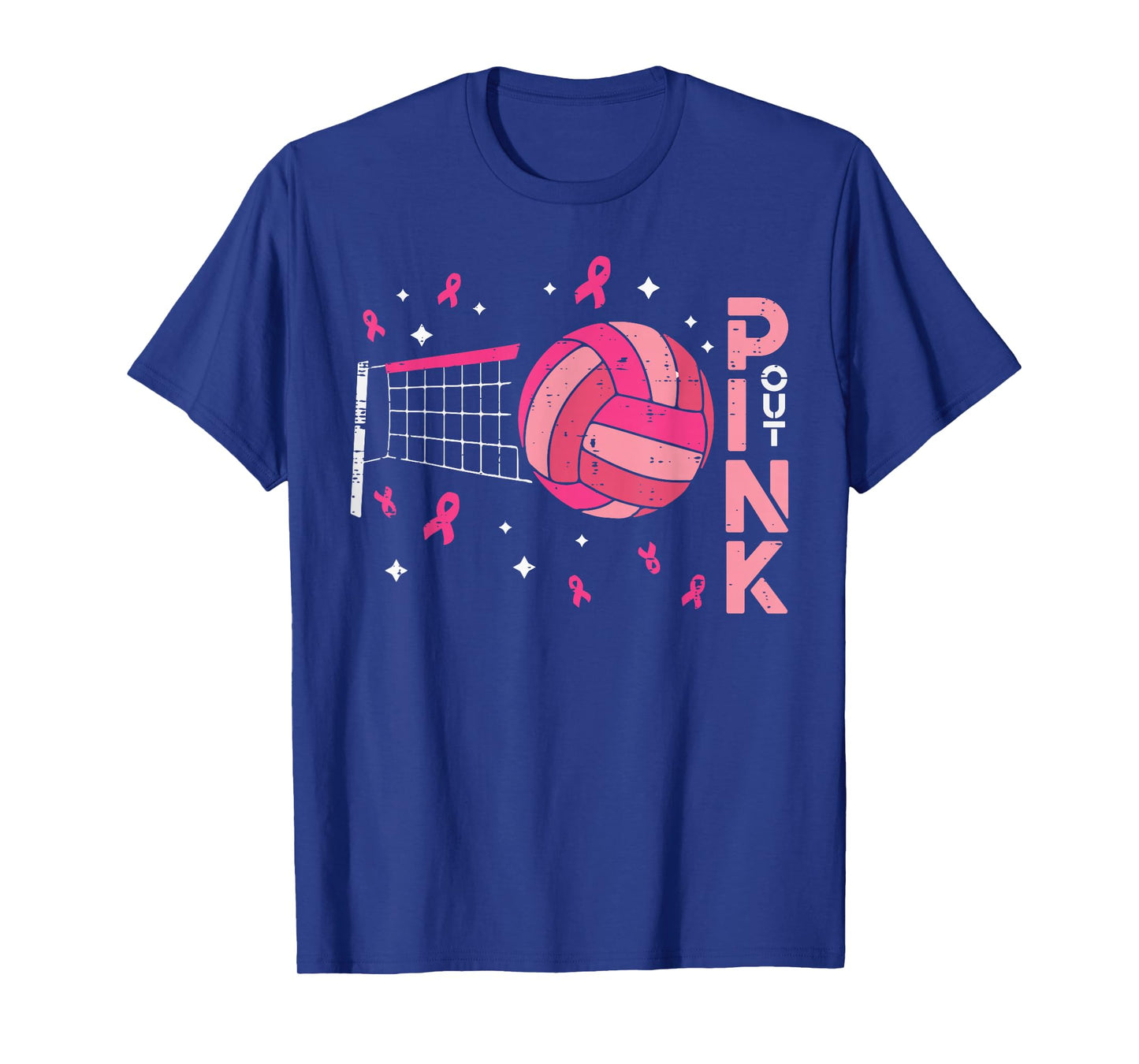 Breast Cancer Volleyball Pink Out Awareness Men Women Kids T-Shirt