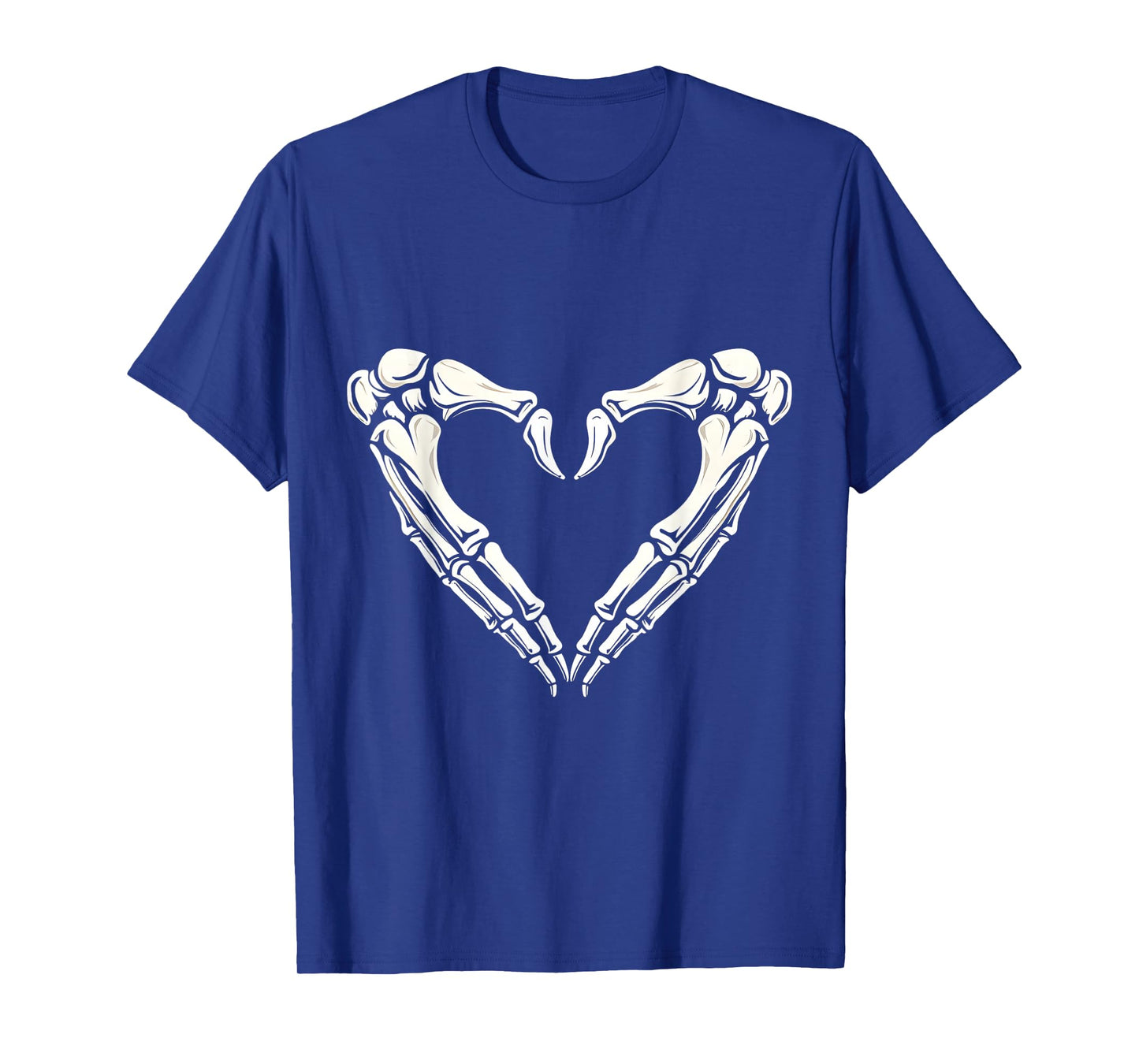 Skeleton Hands Heart Sign Retro Halloween Costume Women Girl T-Shirt