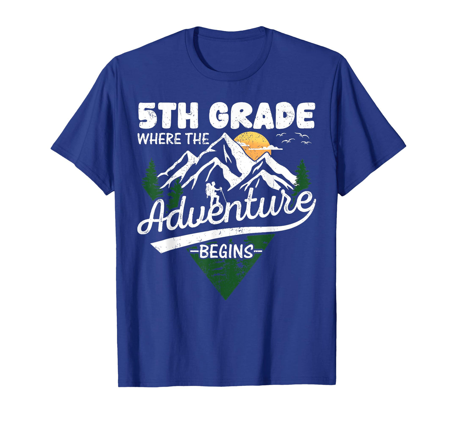 5th Grade Adventure Begins First Day Of School Teacher Kids T-Shirt