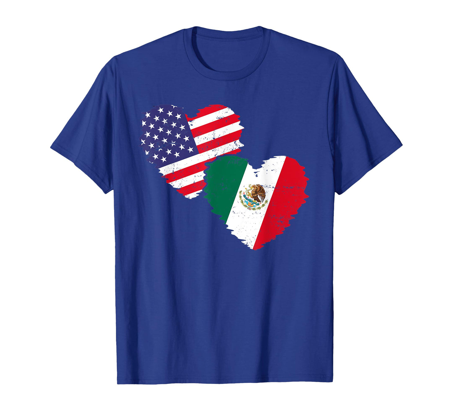 US Flag Mexican Flag Friendship Hearts Mexico T-Shirt for Women Kids Men