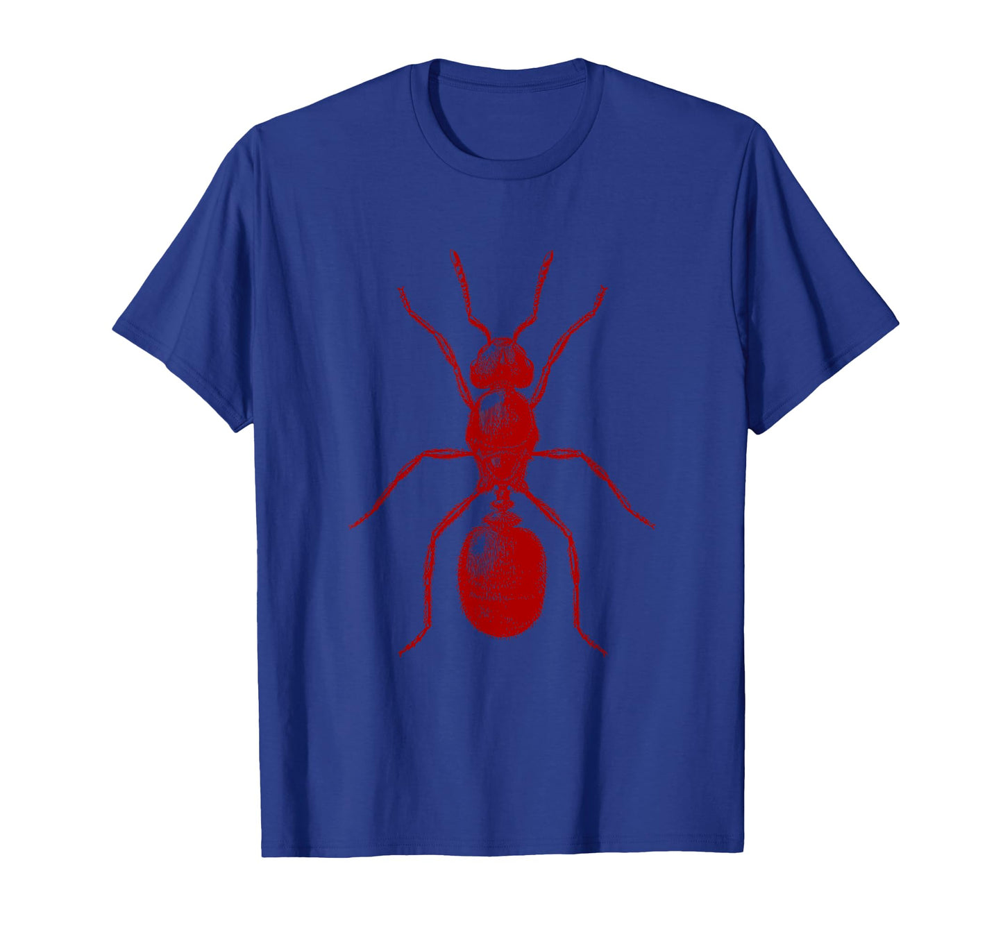 Ant in Red Retro Vintage drawing - Fire Ant T-Shirt