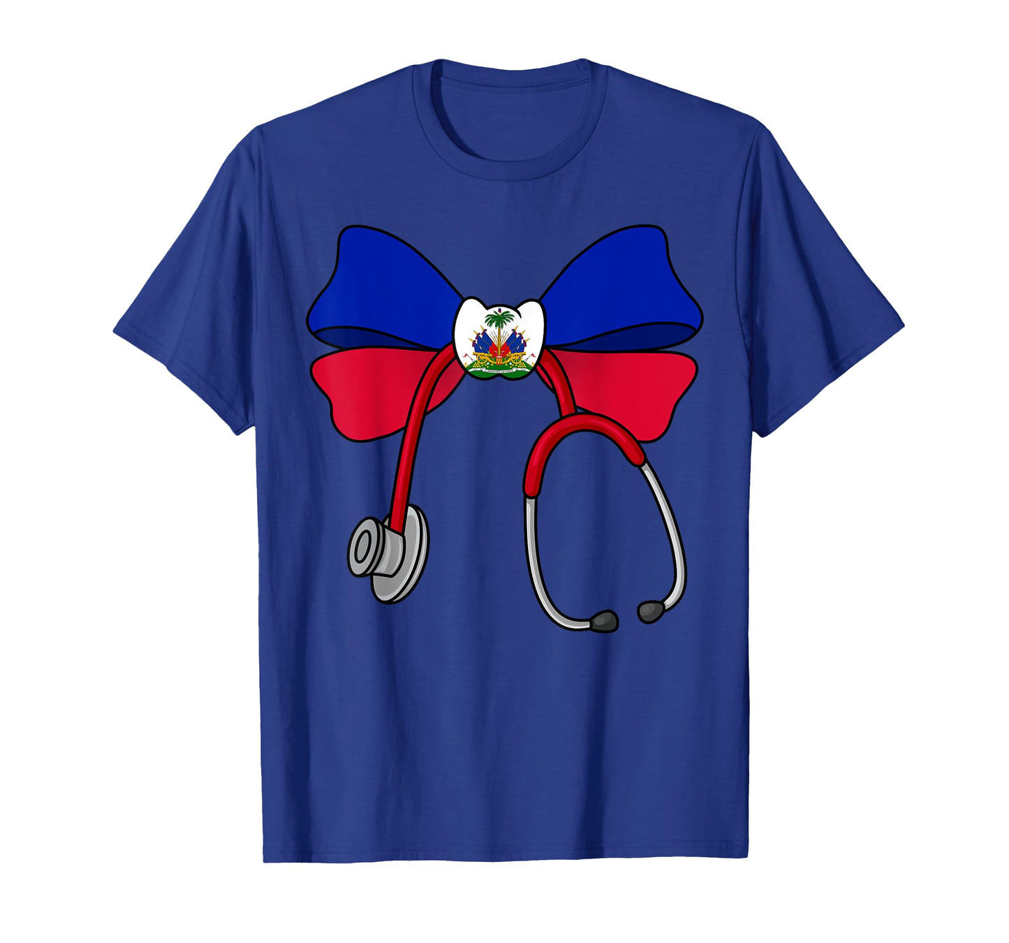 Haitian Coquette Nurse Stethoscope Bow Haiti Haitian Nurse T-Shirt