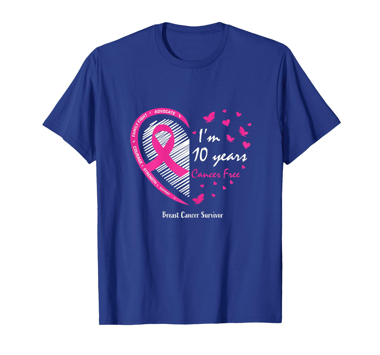 10 Year Survivor Gifts Women Mom Pink Breast Cancer Survivor T-Shirt