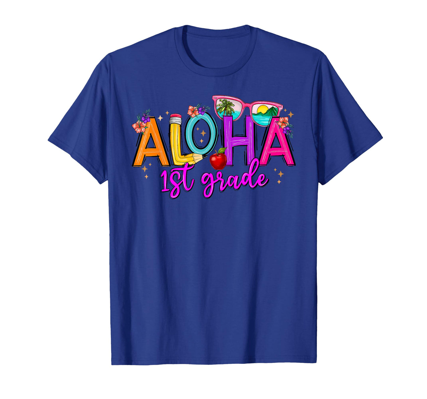Aloha 1st Grade Summer Vacation Beach Teacher School Student T-Shirt