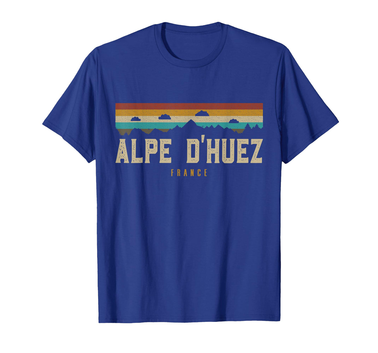 Alpe D'Huez Vintage Mountains Hiking Camping France Retro T-Shirt