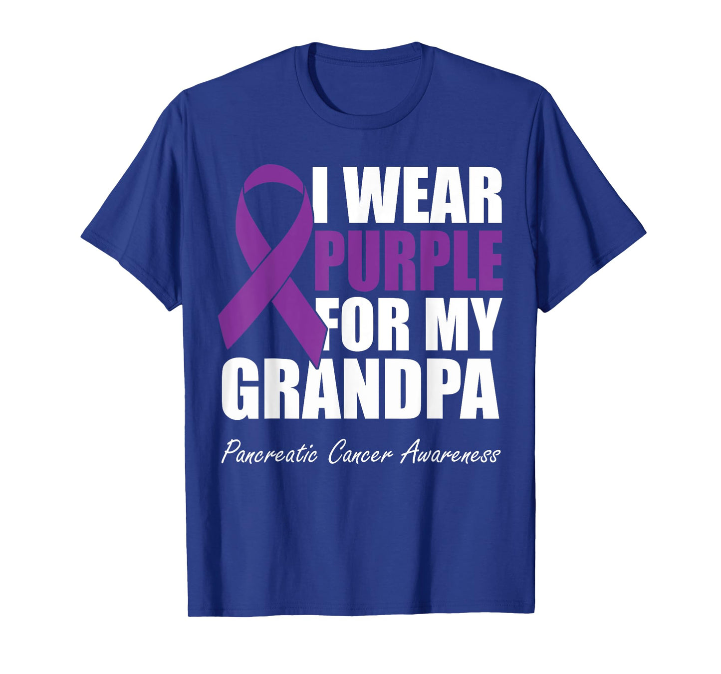 I Wear Purple For My Grandpa Pancreatic Cancer Awareness T-Shirt