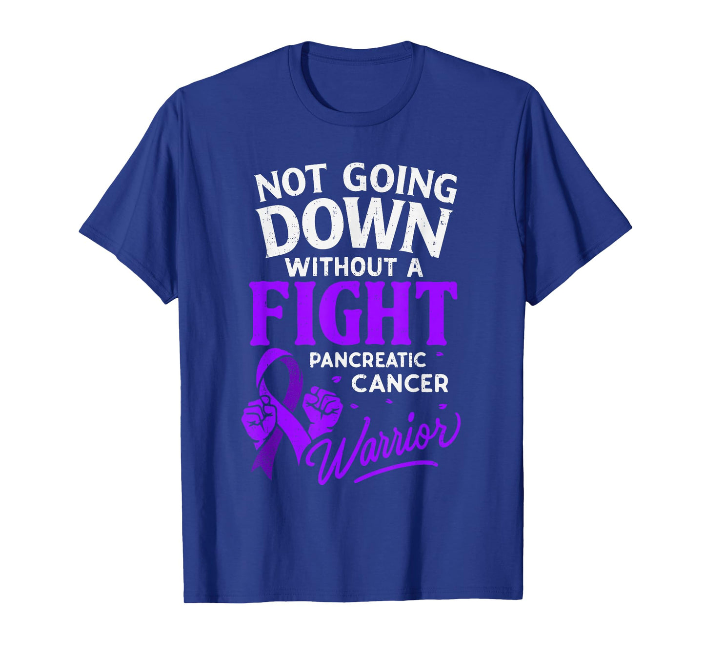 Pancreatic Cancer Warrior Awareness Ribbon Purple Survivor T-Shirt
