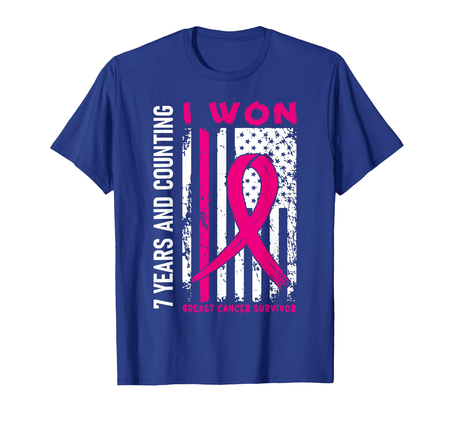 I Won Breast Cancer Survivor 7 Year Anniversary Counting T-Shirt