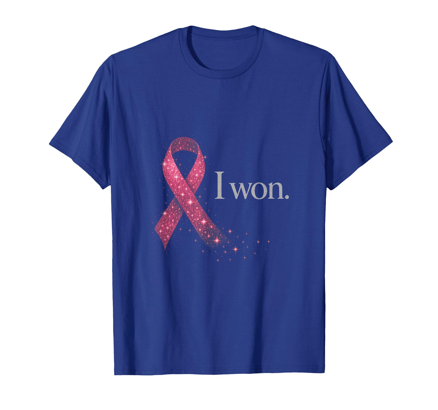I Won - Breast Cancer Survivors Ribbon Motivation T-Shirt