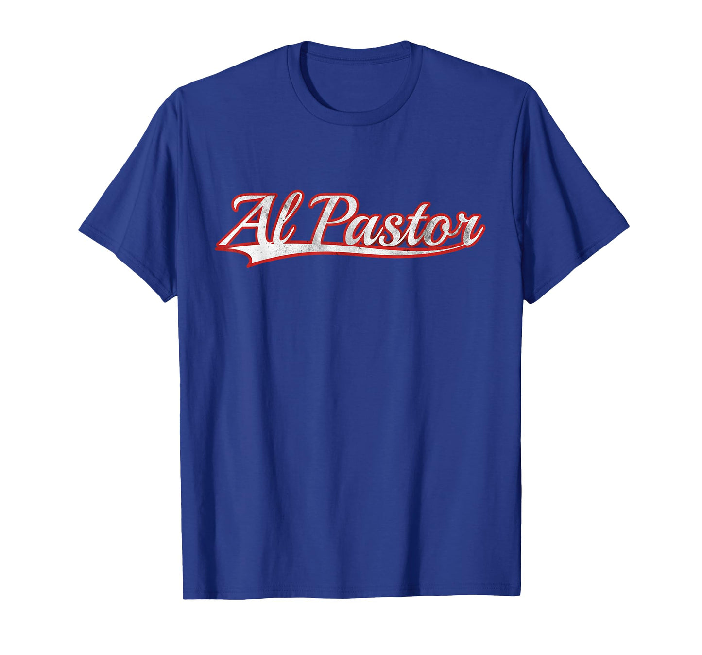 Al Pastor Tacos Mexican Food Vintage Varsity Distressed T-Shirt