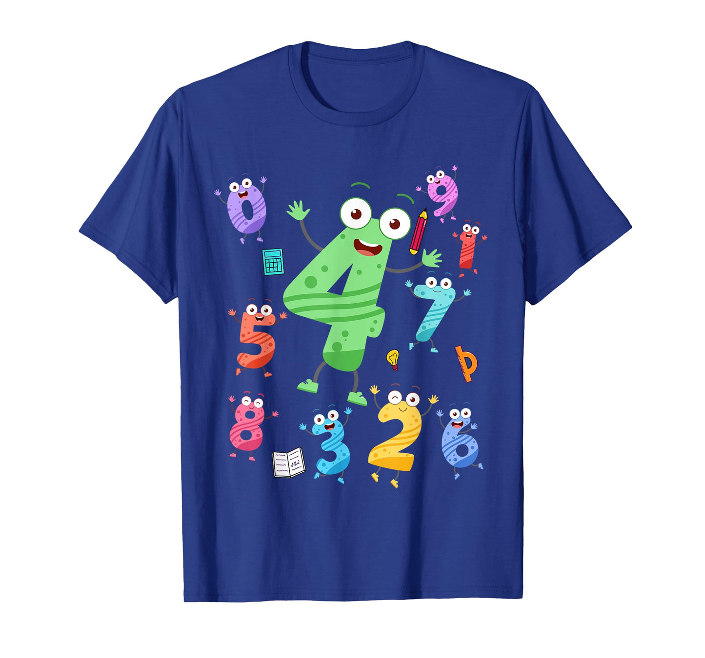 Maths Day Number Costume With Number 4 Idea For Kids Number T-Shirt
