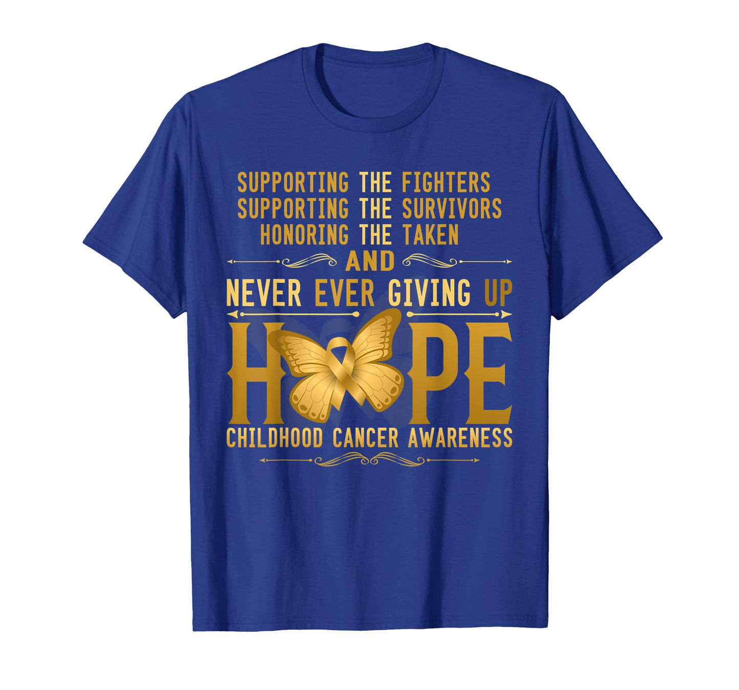 Never giving up Hope childhood cancer awareness T-Shirt