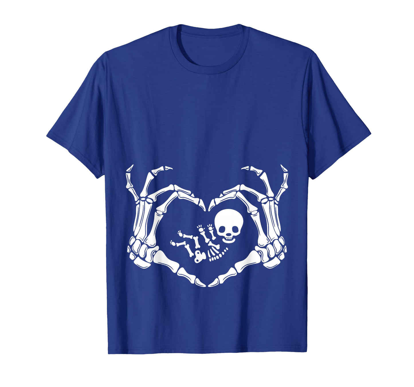 Halloween Skeleton Baby Rib Cage Pregnant Pumpkin New Mom T-Shirt
