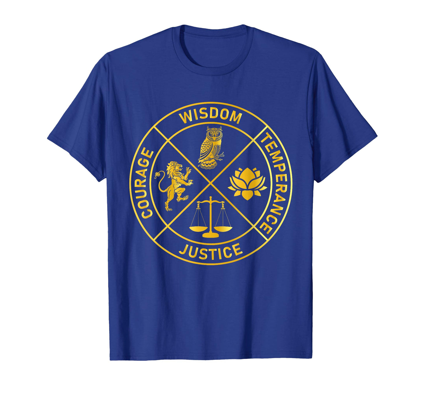Stoic Virtues Wisdom Temperance Justice Courage Stoicism T-Shirt