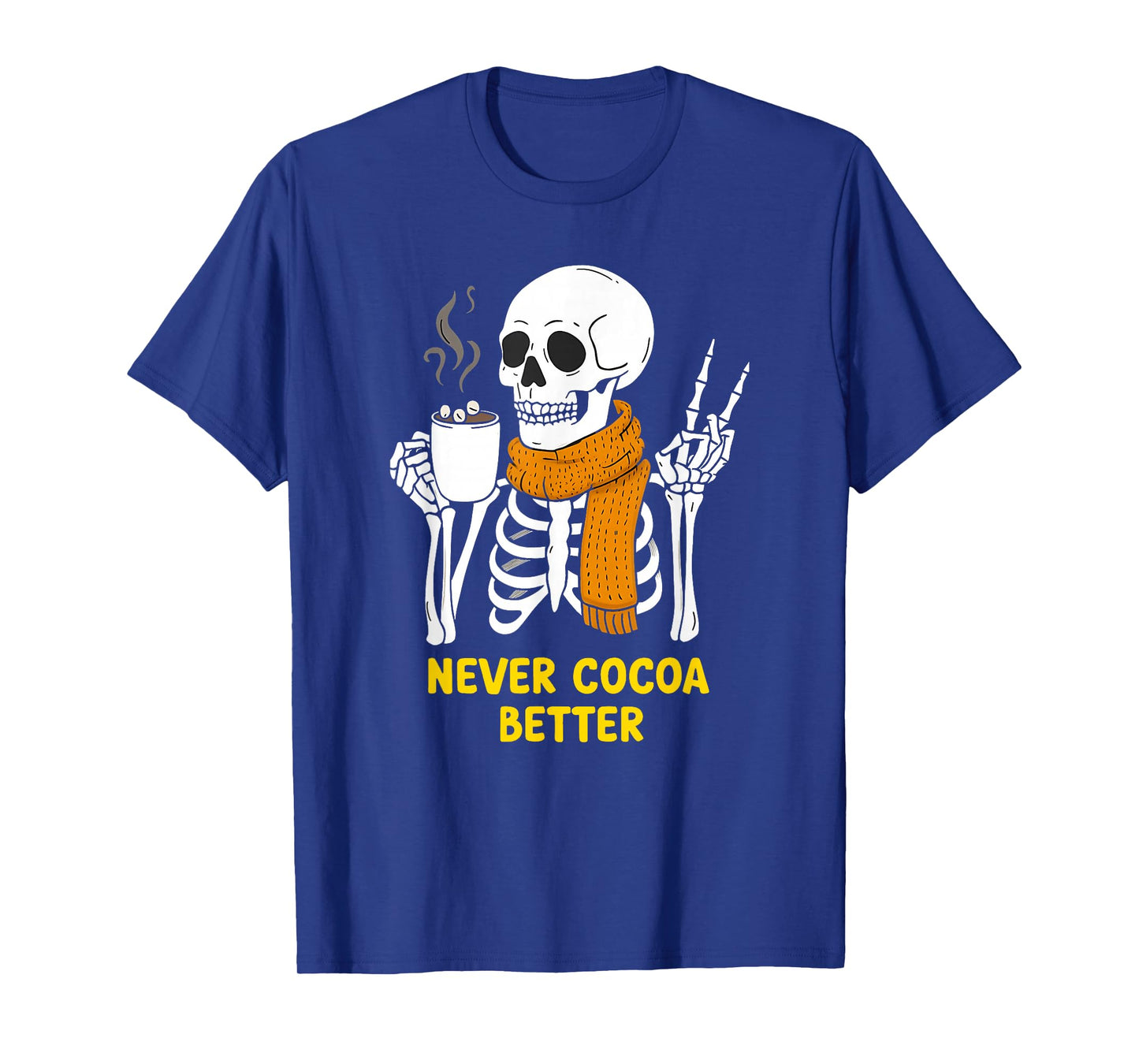 Skeleton Hot Chocolate Halloween Cozy Cocoa Vibes T-Shirt