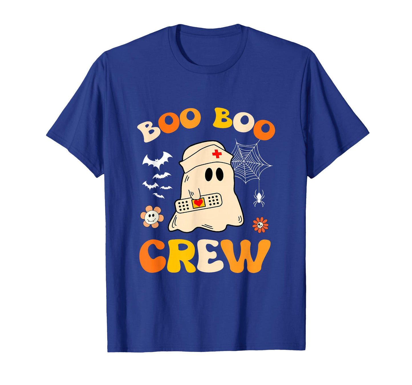 Groovy Boo Boo Crew Nurse Women Funny Halloween Ghost Nurse T-Shirt