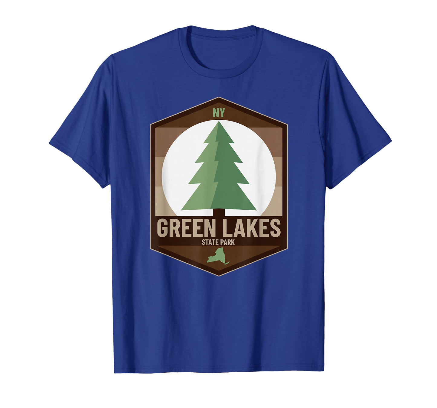 Green Lakes State Park New York NY Tree Forest Badge T-Shirt