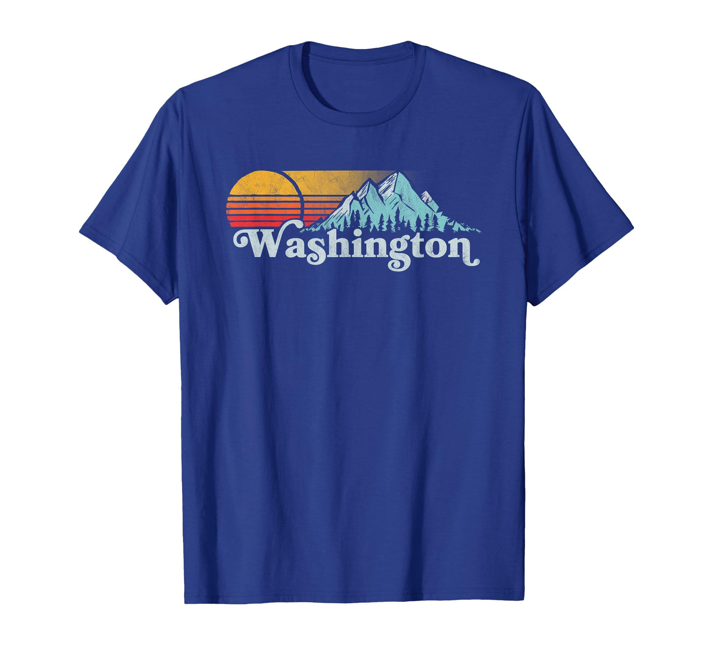 Vintage Washington State Retro Distressed Mountains Graphic T-Shirt