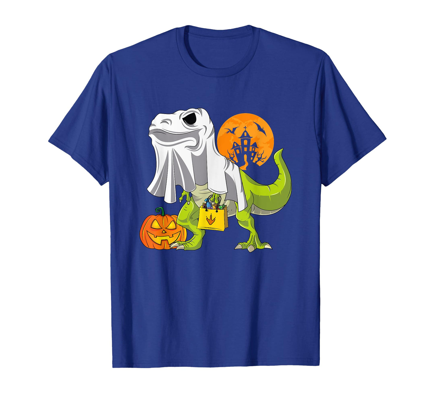 Ghost Dinosaur Funny T Rex Halloween Shirt For Boys Costume T-Shirt