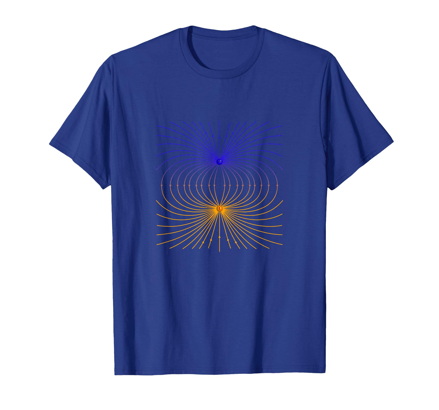 Electric Field Lines Physics Student Teacher Gift Dipole T-Shirt
