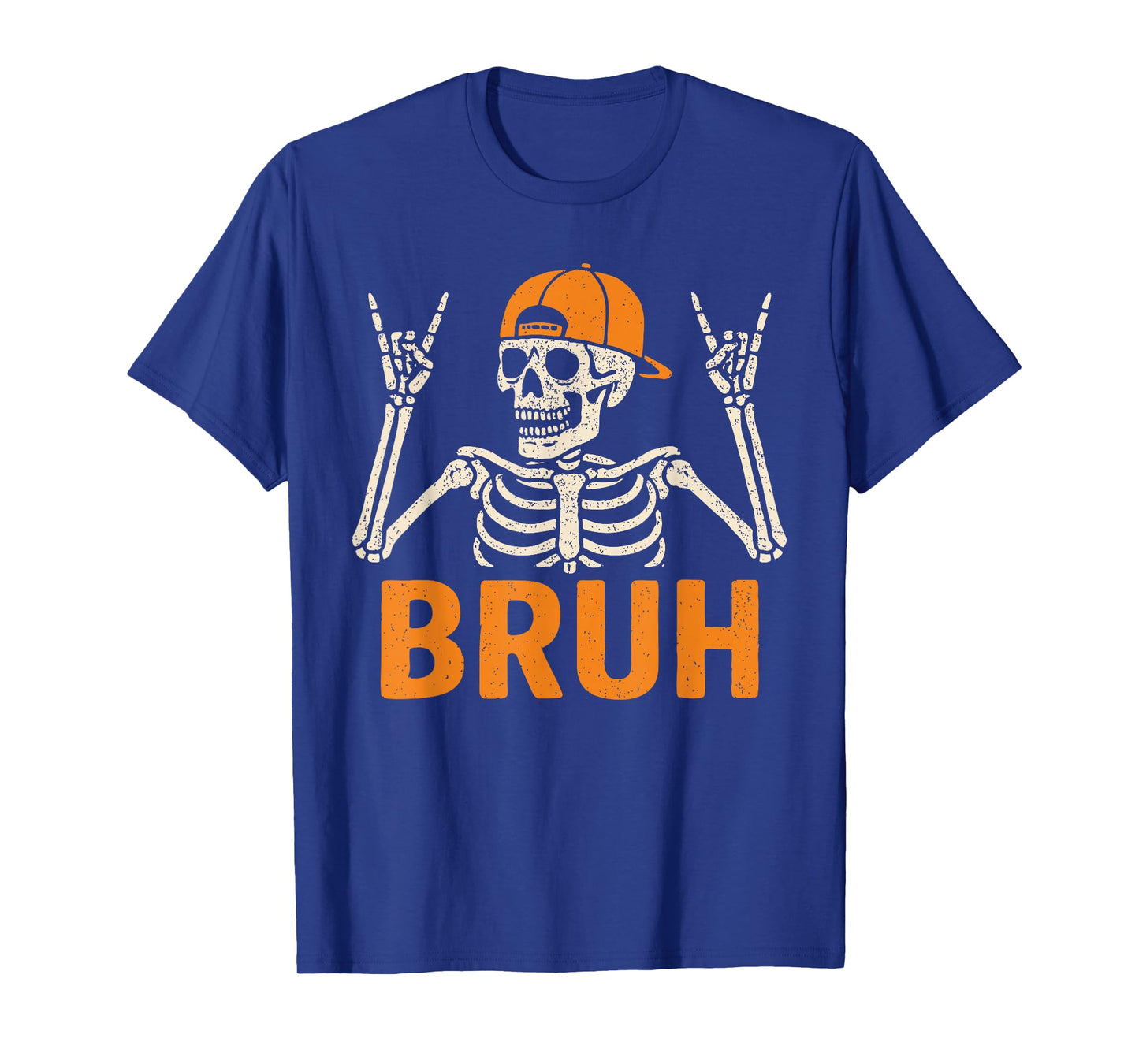 Cool Bruh Skeleton Rock On Funny Halloween Men Boys Kids T-Shirt