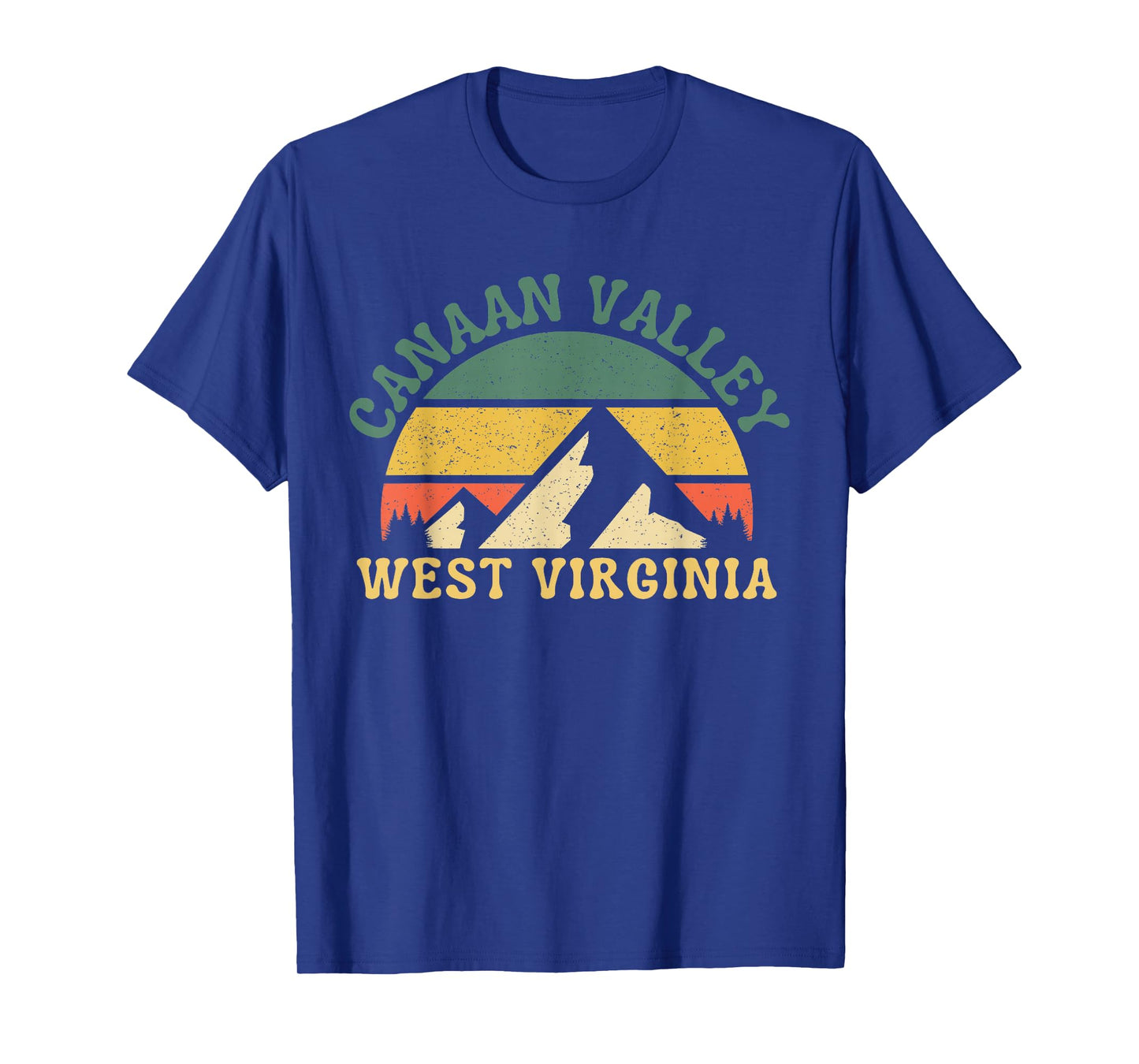 Canaan Valley West Virginia Mountain Retro Sunset Vintage T-Shirt