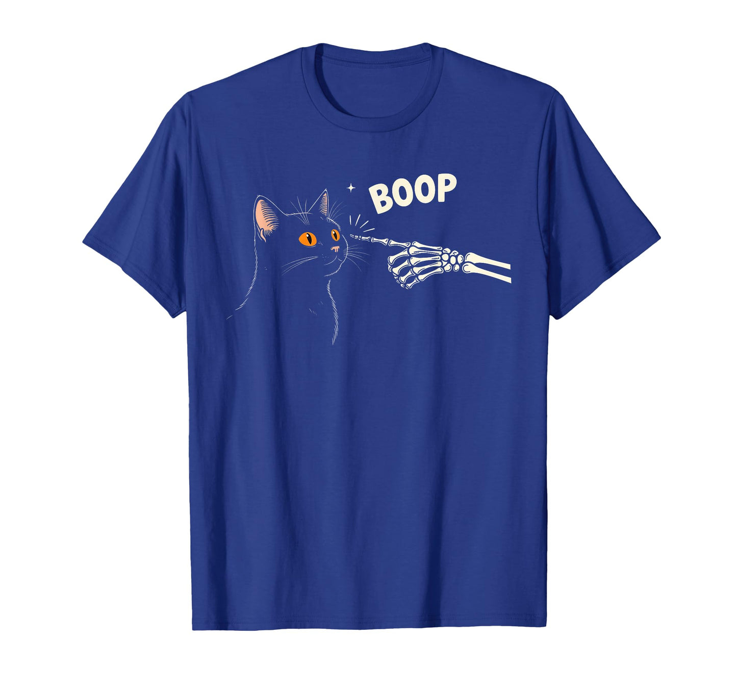 Skeleton Hand Boop Cat Halloween Pet Lovers T-Shirt