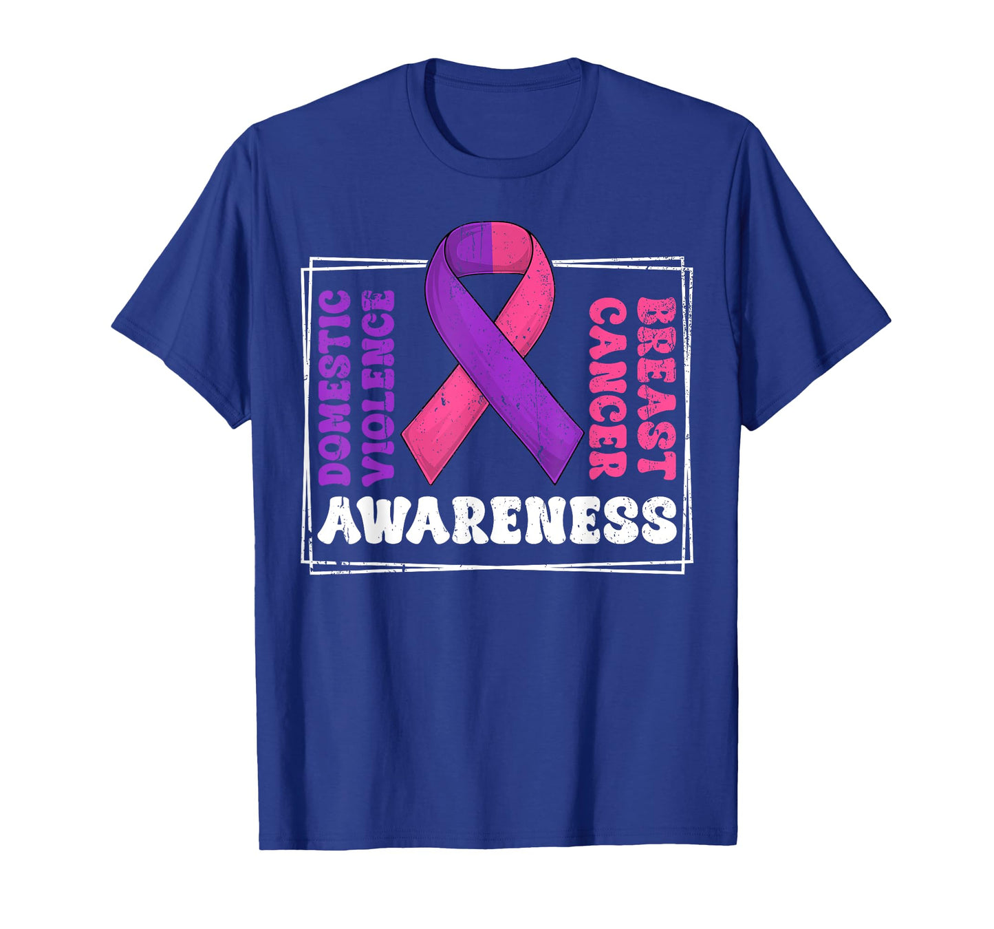 Groovy Domestic Violence And Breast Cancer Awareness Month T-Shirt