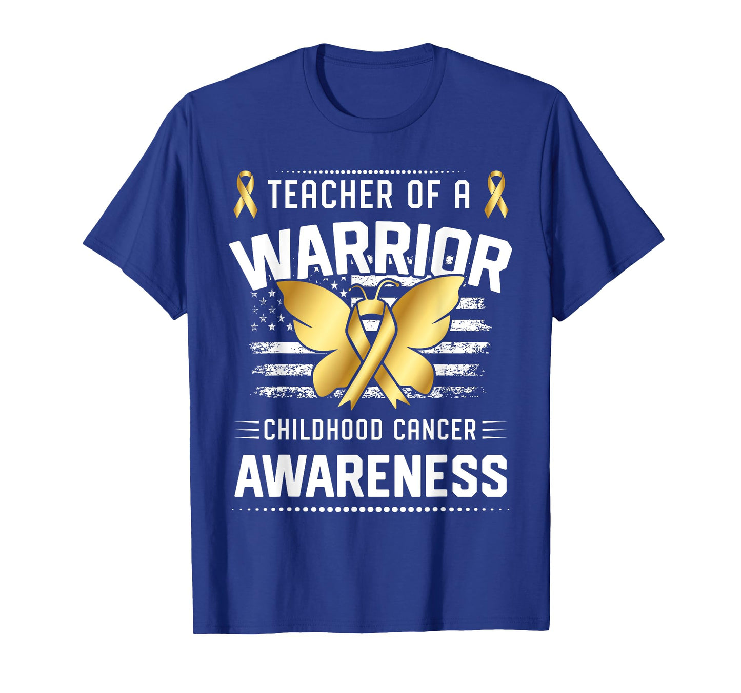 Teacher Of A Warrior Childhood Cancer Awareness T-Shirt