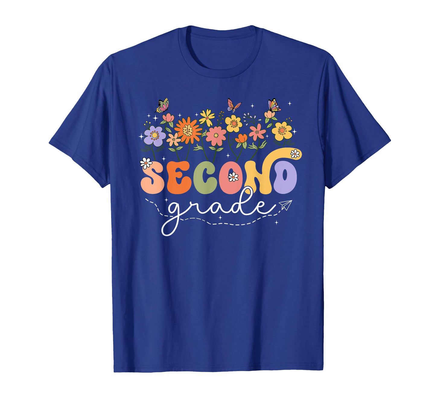 2nd Second Grade Teacher Wildflower Back To School Floral T-Shirt