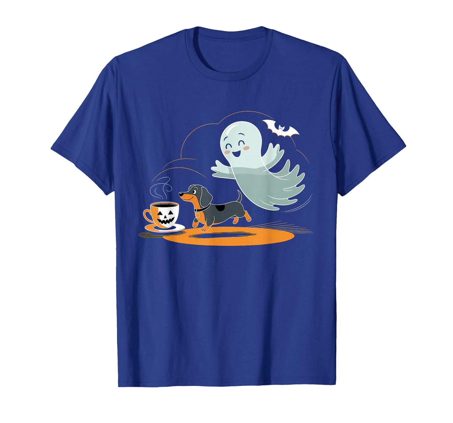 Ghost Dachshund Halloween Spooky Season Weenie Dog T-Shirt