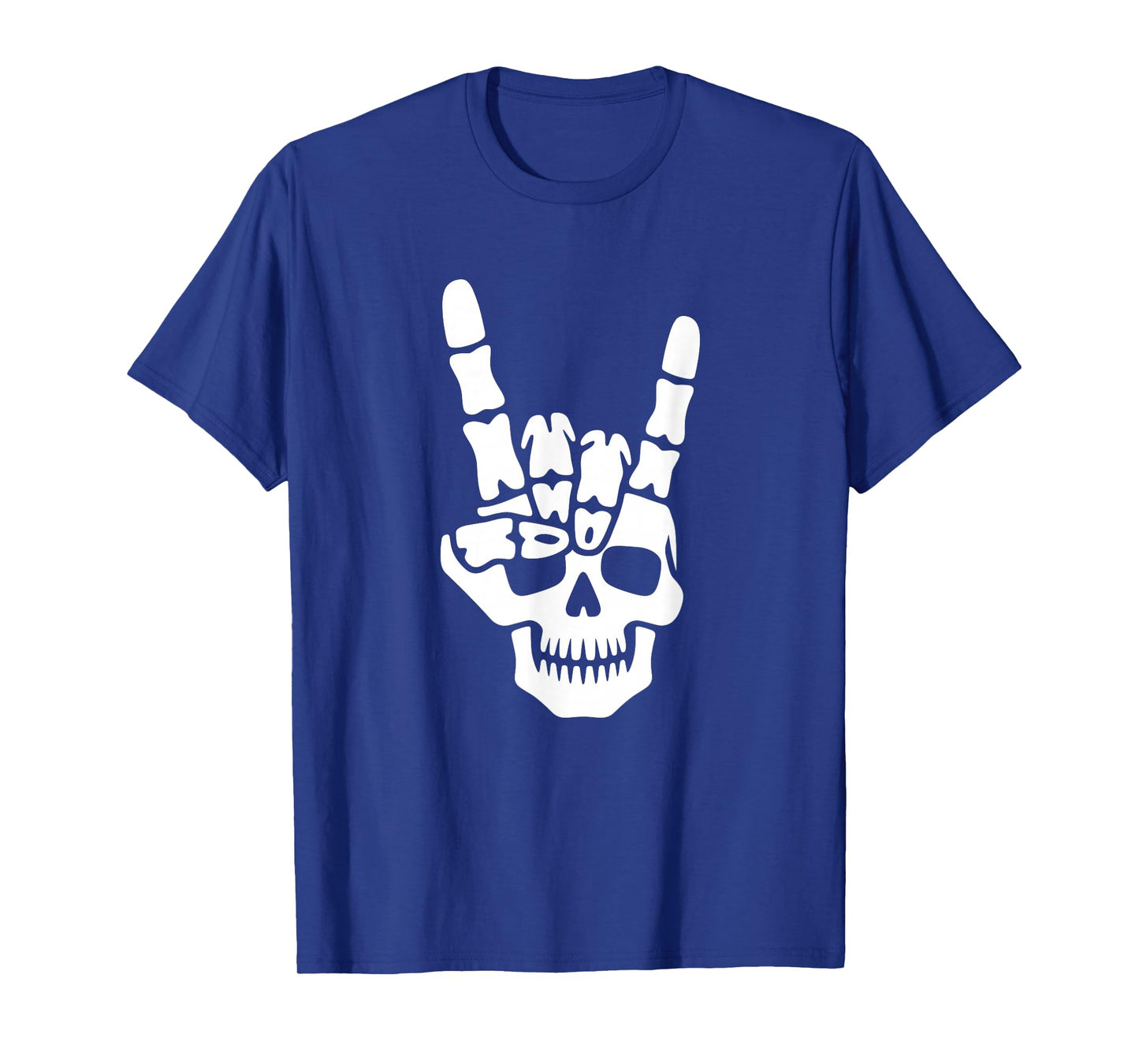 Rock On Skeleton Hand Funny Devil Horns Spooky Halloween T-Shirt