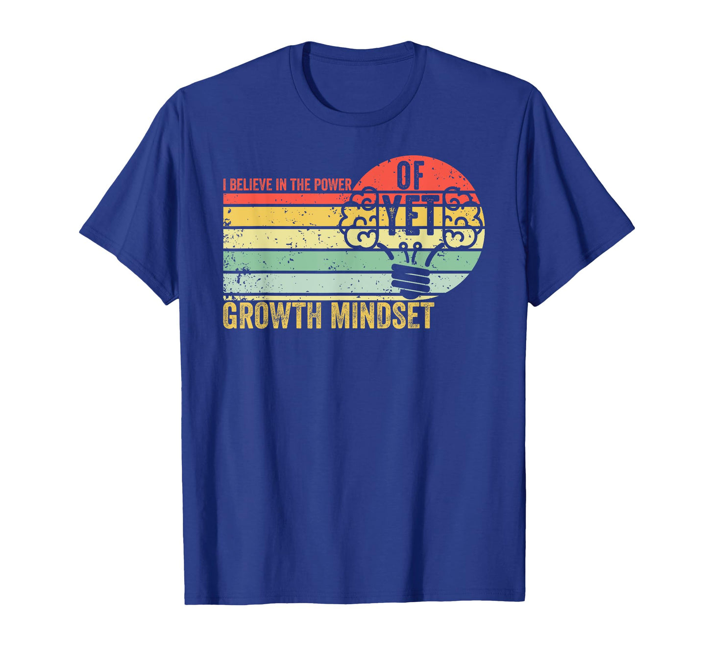 Growth Mindset Teacher Vintage I Believe in the Power Of Yet T-Shirt for Men Women