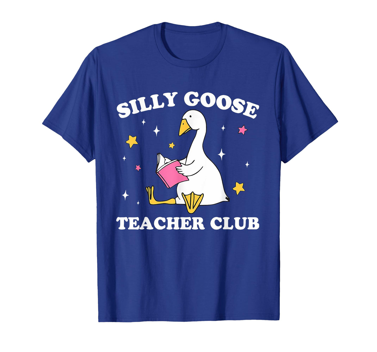 Funny Silly Goose Teacher Club Animal Lover Groovy Teacher T-Shirt