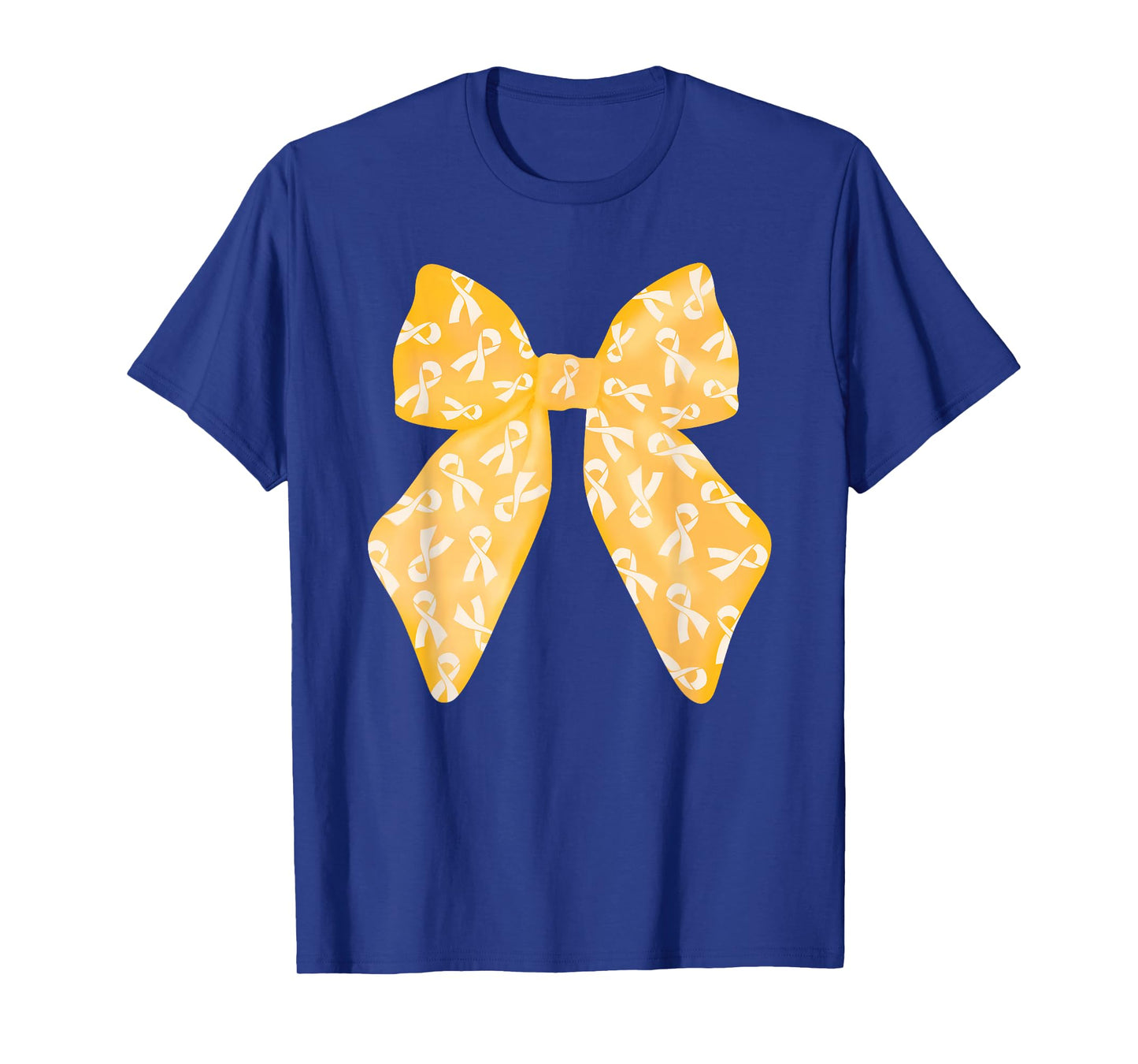 Coquette Gold Bow Childhood Cancer Awareness Women Kids Girl T-Shirt