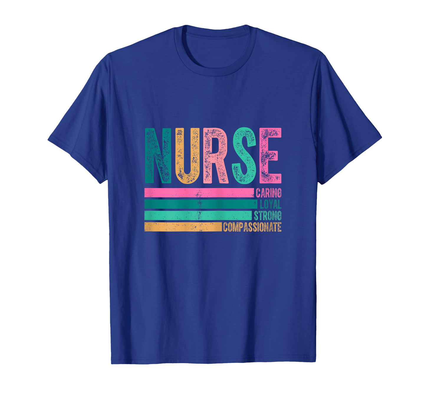 Retro Nurse Traits Design Caring Loyal Strong T-Shirt
