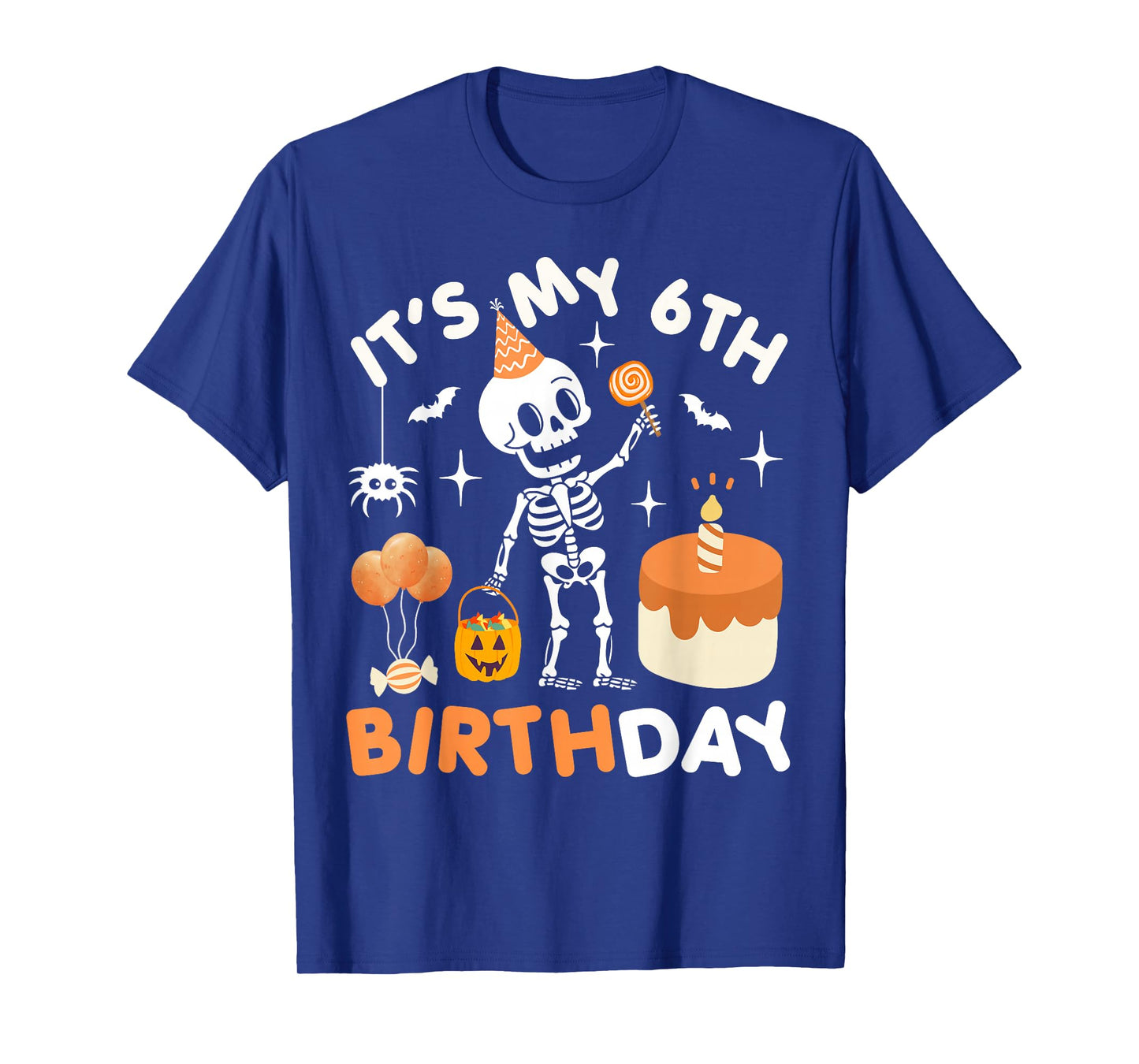 It's My 6th Birthday-Funny Halloween Skeleton Birthday 6 Boy T-Shirt