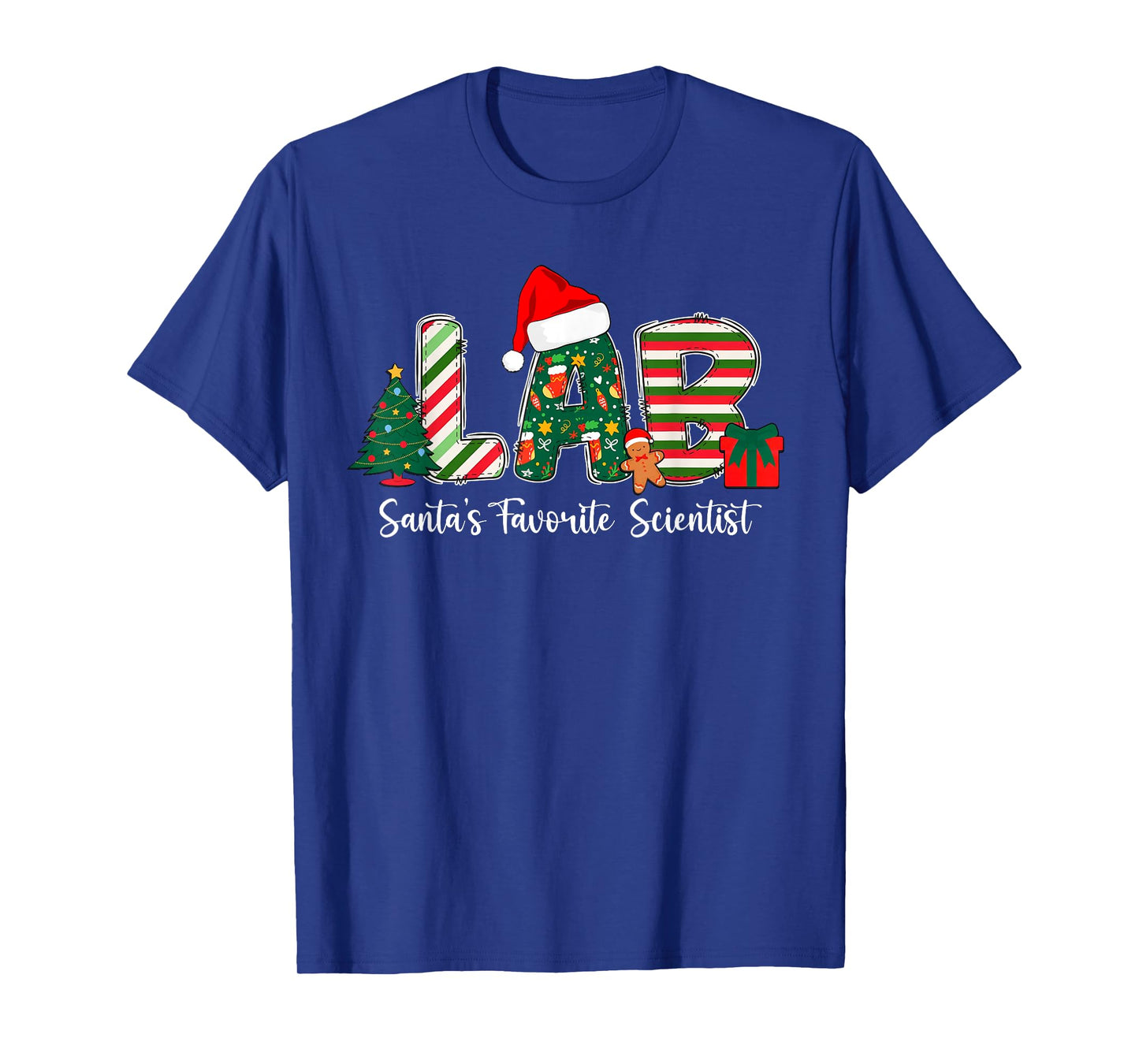 Santas Favorite Scientist Christmas Laboratory Tech Lab Tech T-Shirt